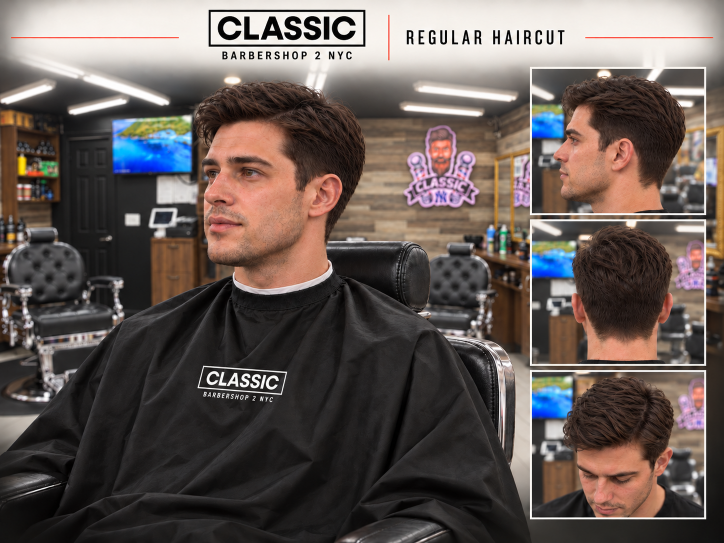 Classic 2 haircut inspiration: Regular haircut, with the Kips Bay · East 28th shop background